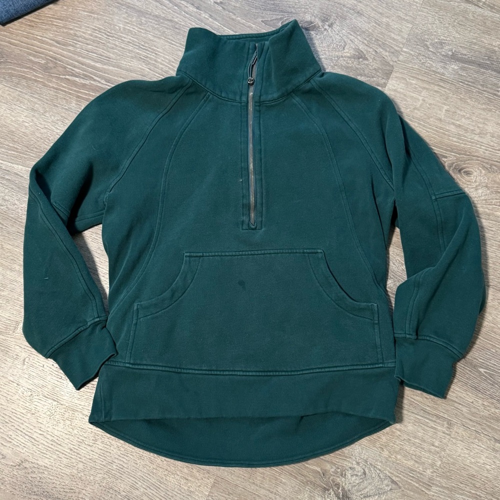Lululemon Scuba green 1/2 zip XS/S